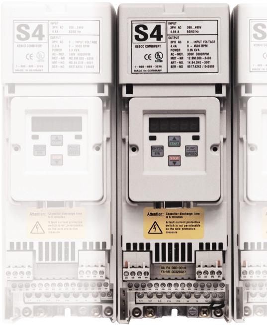 Introducing the KEBCO S4 Servo Systems UL & CE-approved means world wide acceptance Interchangeable operator for maximum user interface flexibility Serial port for bus communications and drive