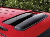 00 Sunroof ir Deflectors crylic tinted Sunroof ir Deflectors follow the contours of the roof and reduce noise and turbulence inside the vehicle, allowing passengers to thoroughly enjoy the