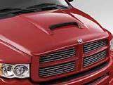 00 Hood Scoop Give your truck a unique and sporty look by adding a one-of-a-kind mechanically attached sheet metal Hood Scoop with a durable black molded plastic grille designed