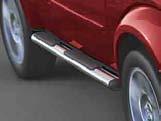 Skid-resistant step surface provides traction when entering or exiting the truck. Silver Powder-coated finish resists corrosion, pitting, peeling and scratches.