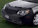 Features square headlamp openings, for use on 300 and 300 Touring models 300, 300 Touring 2008 2005 B 10500 Black Carbon Fiber look, with embossed Chrysler Winged Badge, without license plate opening.