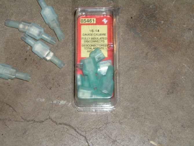 Here s a package of the connectors I used. I got these at Pep Boy s.