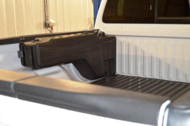 The SideKick is an emergency fuel cache for your gasoline or diesel fueled truck. It s located in the corner of the bed, out of the way so it is always there when you need it.