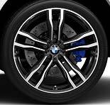 WHEELS. X5 M X5/X6 M Black Fire 2TP 21" M light alloy wheels Double-spoke style 612 M Front: 10 J x 21 / tyres 285/35 R 21 Rear: 11.
