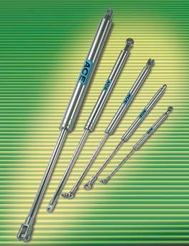 Stainless Steel Gas Springs Gas springs in AISI 303/304 (V2A) stainless steel As well as its very extensive range of standard adjustable force gas springs ACE can offer a wide range of stainless