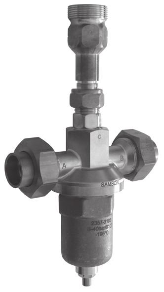 auxiliary energy Wide set point range and convenient set point adjustment Rugged design and low overall height Cleaned and packed for oxygen service Versions The pressure regulators consist of a