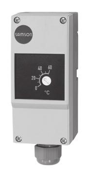 A, 230 V Stable switching point thanks to ambient temperature compensation Degree of protection IP 54 Application The thermostats are tested by the German technical surveillance association (TÜV)