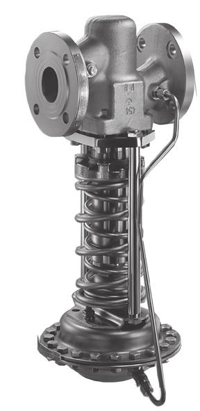 stem seal with stainless steel bellows Exchangeable positioning springs and actuator Single-seated valve with upstream and downstream pressure balancing Versions Type 41-23 Pressure Reducing Valve: