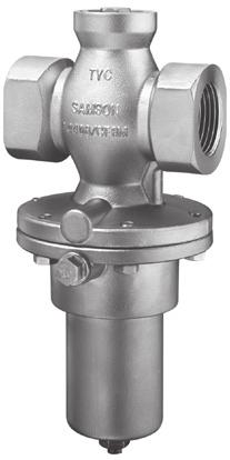 bellows as operating element Compact design with particularly low overall height Spring-loaded, single-seated valve with balanced plug Versions Type 44-0 B Pressure Reducing Valve: valve PN 25 (Class
