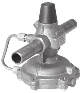 Valve in DN 15 to 50 with welding ends, DN 32, 40 and 50 also available with flanged valve body The valve of Type 45-9 is fitted with an adjustable restriction.