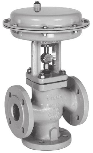 body optionally made of cast iron (DIN version only), cast steel or cast stainless steel Metal-seated valve plug Versions Standard version for temperatures ranging from 10 to +220 C Type 3244-7 Valve