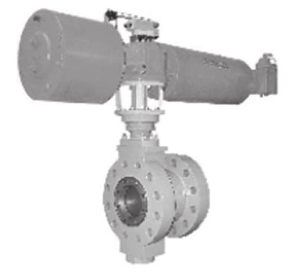 triple-eccentric, tight-closing, high-pressure butterfly valve with zero seat leakage in both directions of medium flow at full differential pressure.