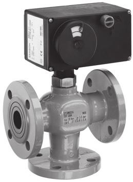 integrated digital controller. The controlled variable is measured by a directly connected Pt 1000 sensor and the output signal is transferred to the actuator stem as the positioning force.