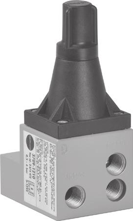 Type 3709 Pneumatic Lock-Up Valve The pneumatic lock-up valve shuts off the signal pressure line either when the air supply falls below an adjusted value or upon complete air supply failure.