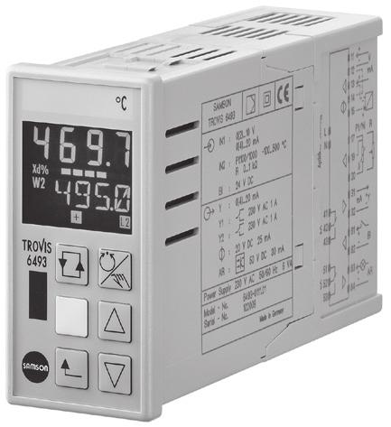 Electronic Process Controllers Compact controller TROVIS 6493 Industrial controller TROVIS 6495-2 Electronics from SAMSON Application Digital controllers to automate industrial and process plants for