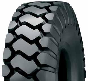 Bi-directional tread design and enlarged base. Particularly suitable for use on dumpers. Excellent self-cleaning features.