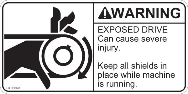 3 Section safety decals Good safety requires that you familiarize yourself with the various safety decals, the type of warning and the area,