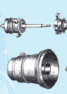 Free power turbine with an output element; 5. Combustor and high-pressure turbine (HPT) nozzle diaphragm; 6. Driving shaft; 7. HPT rotor; 8. Driving shaft housing; 9. HPT and LPT support housing; 10.