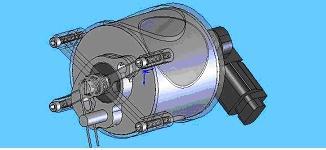Figure 6.4 Sample barrel throttle body. (Retrieved from http://www.mne.psu.edu/me415/fall05/sae/throttle.
