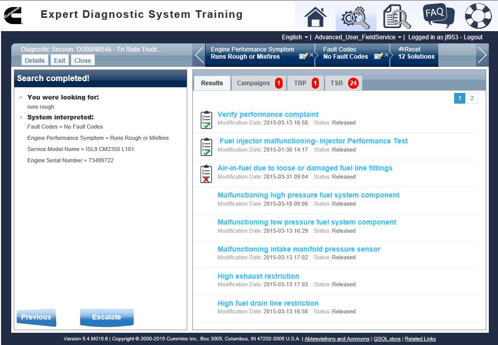 EDS - Expert Diagnostic System Troubleshooting