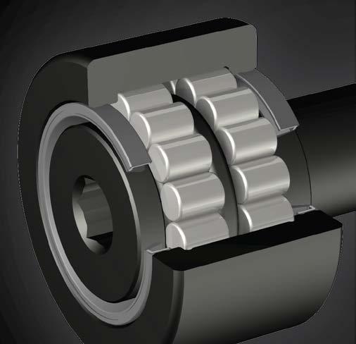 Heavy-duty CAMROL bearings employ a unique internal construction, consisting of two rows of cylindrical rollers designed to manage much of the thrust.