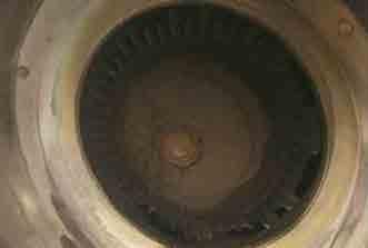 impeller due to contact with casing Damage leading to speed