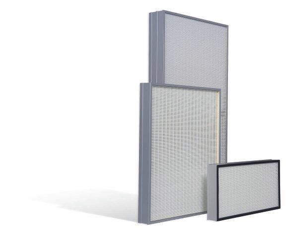 Panel Finedust/HEPA Filter Type GP Features HEPA efficiencies of 95% up to 99.99995% (@.3 m). Finedust efficiencies of 6% up to 98% ASHRAE. High quality micro fibreglass paper.