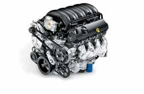(E85) 305 lb.-ft. of torque @ 3900 rpm (gas); 330 lb.-ft. of torque @ 3900 rpm (E85) Cast-aluminum block and cylinder heads Displacement, cc (cu. in.) 4300 (262) Bore & stroke, mm (in.) 99.6 x 92 (3.