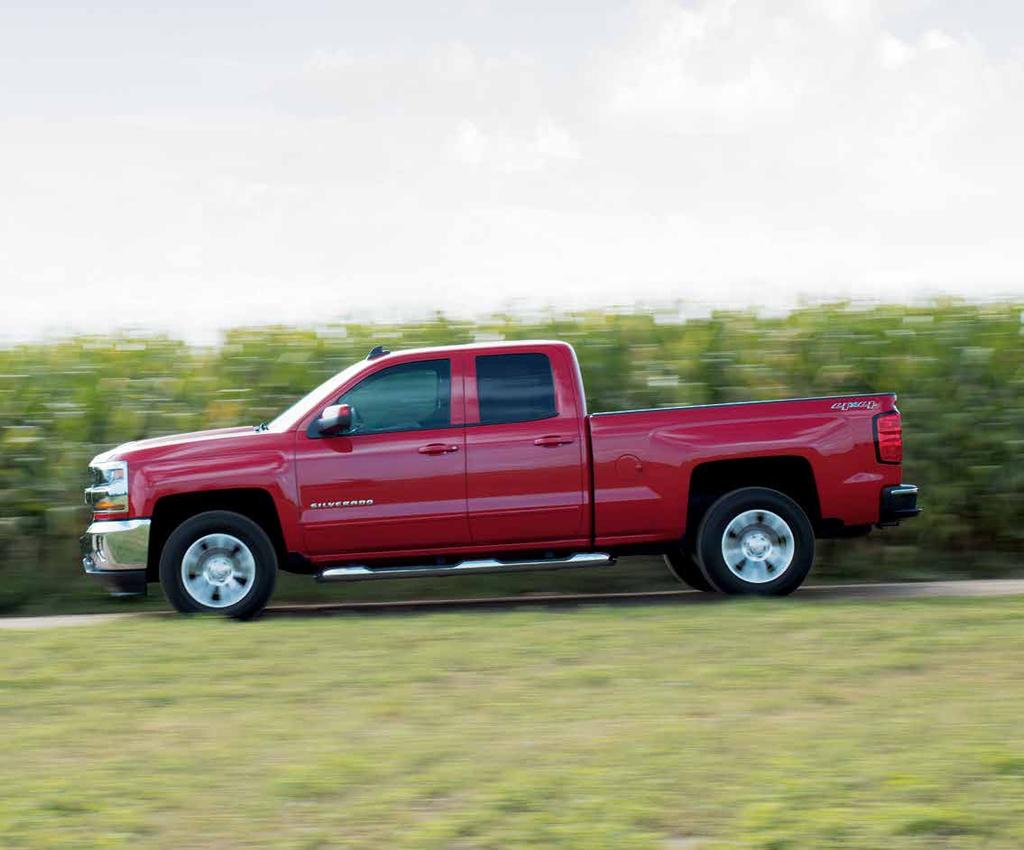 Silverado 1500 4-door Double Cab Standard Box LT 4x4 in Red Hot with available features. THE 4-DOOR DOUBLE CAB FIT FOR A CREW. CAVERNOUS SPACE.