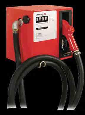 ELECTRIC FUEL PUMPS Resettable totaliser 4-digit resettable Non-resettable totaliser 8-digit non-resettable Bowser on/off switch Pump protection from overheating Hose restraint Allows for neat hose