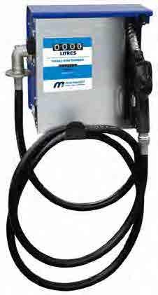 ELECTRIC FUEL PUMPS Resettable totaliser 4-digit resettable NEW Non-resettable totaliser 8-digit accumulative total Built-in on/off switch Pump protection from overheating Hose hanger Allows for neat