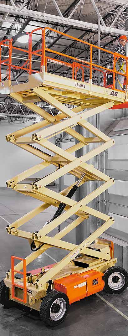 LE Series JLG Electric Scissor Lifts LE Series OUTSTANDING PERFORMANCE, ON SLAB AND