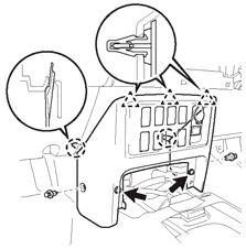 1-6) (k) Carefully disengage the console assembly and position rearward. (l) Cover front portion of console with cloth. Fig.