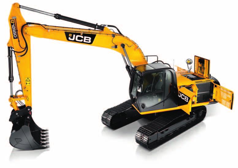 less servicing, more service JCB JS210 bonnets open and close easily with