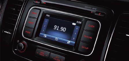 Smart Parking Assist System SPAS Radio + CDP + MP3 + RDS The advanced audio system lets you listen to your CDs, or your