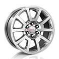 9" (50.8 cm x 22.9 cm) polished aluminum NZG Wheels, 20" x 9" (50.8 cm x 22.9 cm) ultra bright machined aluminum RX1 LPO, 22" (55.
