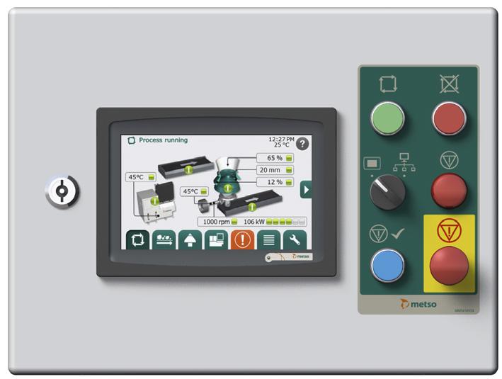 Metso IC process control Process control The versatile Metso IC process control system is available for the Metso NW Rapid plant.