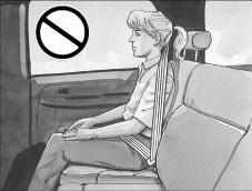 If the child is so small that the shoulder belt is still very close to the child s face or neck, you might want to place the child in a seat that has a lap belt, if your vehicle has one.