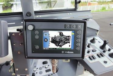 The automatic on-board diagnostics system of the machine independently monitors valves, sensors and control components.