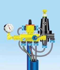 Underground Valve Control When the valve is installed underground, the Control Device (Pilot, 3-Way Valve, Pressure Check Point, Pressure Gauge, Remote Control Accessory) must be installed on a metal
