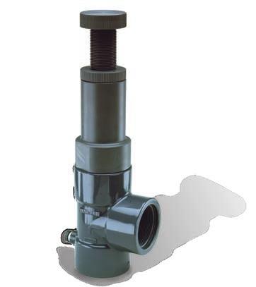 RV Series Pressure Relief Valves 1/2" TO 2" PVC AND CPVC PVC and CPVC Hand Adjustable, No Tools Needed