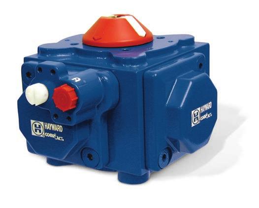 PCD/PCS Series Pneumatic Actuators FOR BALL AND BUTTERFLY VALVES UP TO 24" For All Sizes of Ball and Butterfly Valves Four-Piston Rack and Pinion Design Manual Override Compact, Lightweight Position
