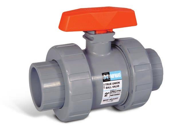 TB Series True Union Ball Valves 1/4" TO 3/8" PVC AND 1/2" TO 2" PVC, CPVC AND GFPP PVC, CPVC and GFPP Full Port Design Reversible PTFE Seats Double O-Ring Stem Seals Easily Actuated