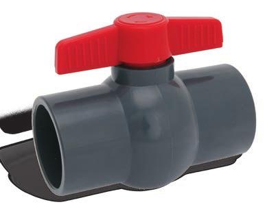 Series Commercial True Union Compact Ball Valves 1/2" TO 2" PVC Gray and White PVC