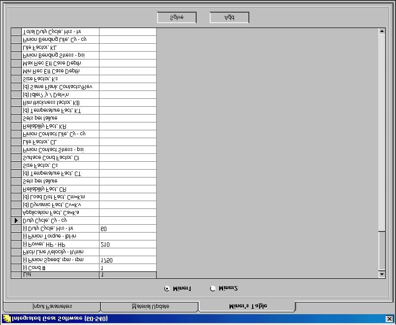 UTS Integrated Gear Software Fig. 2-2 This completes the data input for the first case. There will be six cases in all.