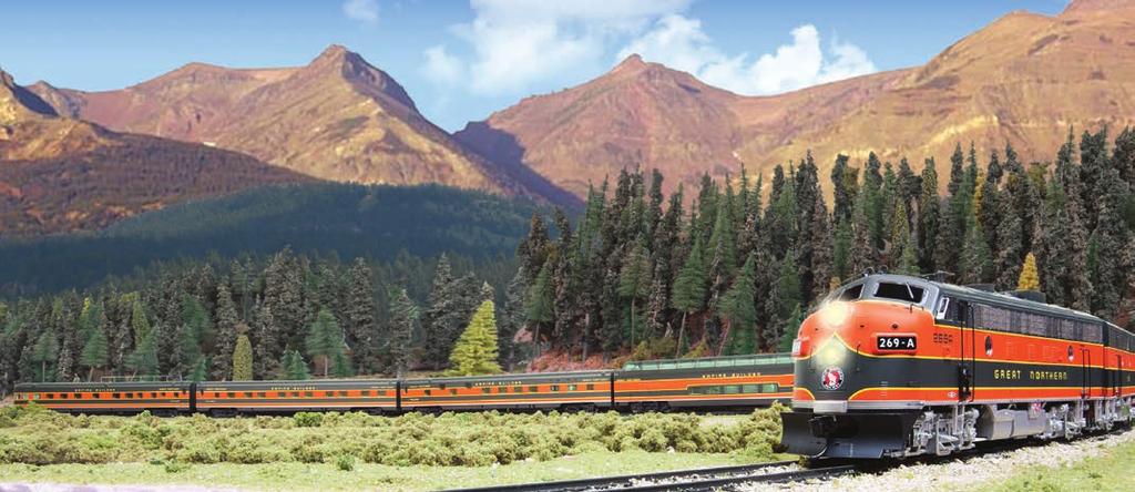 America's Great Dome Luxury Train Introducing The New & Improved EMD F7 Diesels - Coming Spring 2014 Typically Run in A-B-B-A Sets Choose from Empire Builder & Simplified 1962-67 Schemes Perfect with