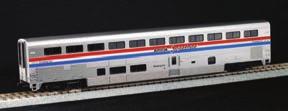 381-356082 Amtrak (Phase III, silver; Equal Red, White & Blue Stripes) Reg. Price: $80.00 Sale: $65.98 HO Pullman Bi-Level 4-Window Coach Kato. 381-356036 Chicago Metra #7836 (blue, red, silver) Reg.