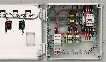 installation of devices that must be operated externally, such as plug devices, push buttons and switches Installation