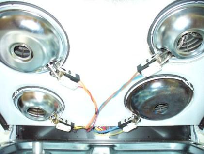 If there are no channels, remove the drip-pans completely to access & wrap the wires at least 2 times around the existing element wires to avoid