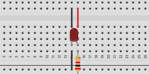 In this simulator, the meter is shorting out the circuit and the LED doesn t light.